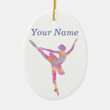 Silhueta personalizada da bailarina da aguarela