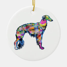 Ornamento De Cerâmica Silken Windhound