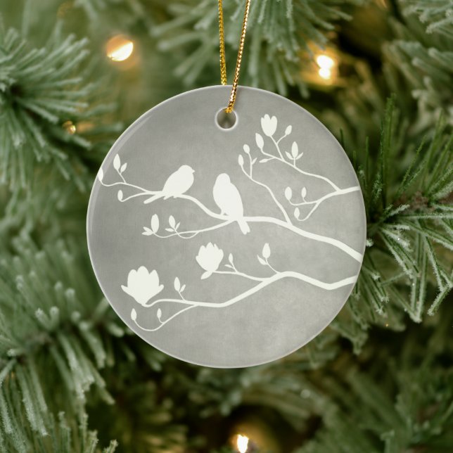 Ornamento De Cerâmica Silver Candelabra - (Árvore)