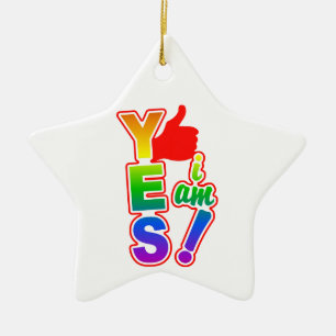 Ornamento De Cerâmica Sim, eu sou o ornamento, personalizar