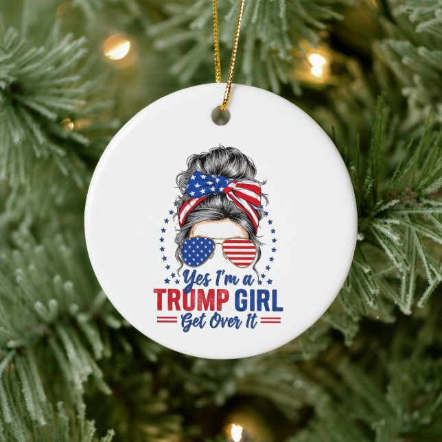 Ornamento De Cerâmica Sim, eu sou uma Trump Girl (Árvore)