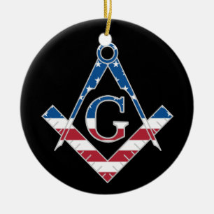 Ornamento De Cerâmica Símbolo americano Freemasonic