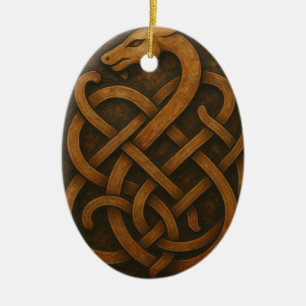 Ornamento De Cerâmica Símbolo Antigo Nó de Serpente Nórdico