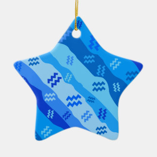 Ornamento De Cerâmica Símbolo Aquarius Zodiac