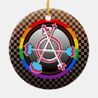 Ornamento De Cerâmica Símbolo da Anarquia de Gênero, Emblema no Tabuleir