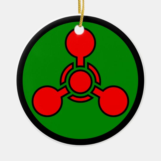 Ornamento De Cerâmica Símbolo da arma química - crânio & ossos de X