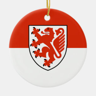Ornamento De Cerâmica símbolo da bandeira do emblema da cidade de Brauns
