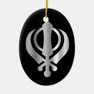 Ornamento De Cerâmica Símbolo da religião do Sikhism