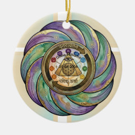 Ornamento De Cerâmica Símbolo de Manifestação da Geometria Sagrada