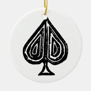 Ornamento De Cerâmica Símbolo de Placa de Reprodução Preta Espada Linoca