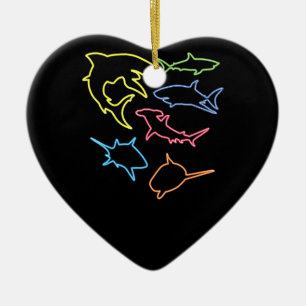 Ornamento De Cerâmica Símbolo de tubarão - Presentes de pasto de tubar