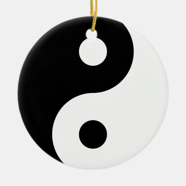 Ornamento De Cerâmica Símbolo de Yin Yang (Frente)