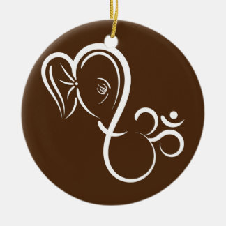 Ornamento De Cerâmica Símbolo Ganesha Meditação Caligrafia espiritual