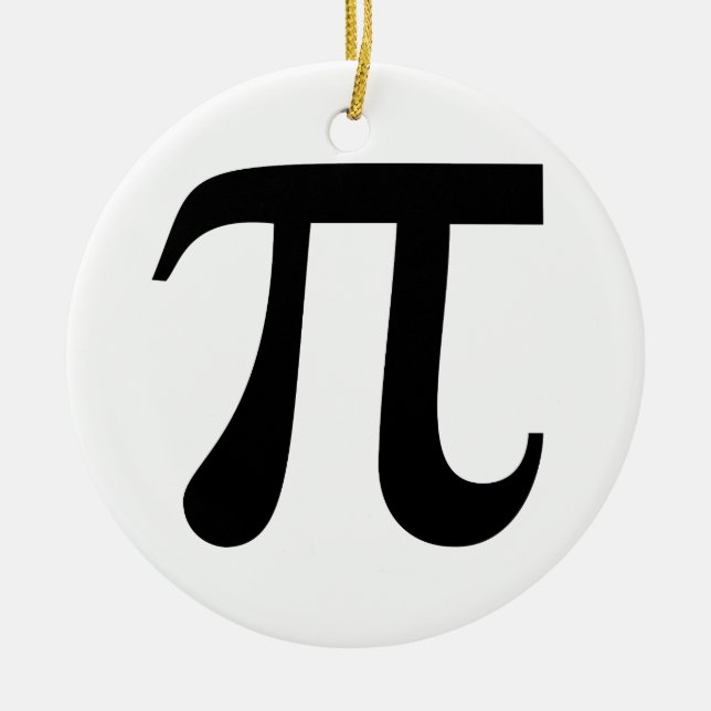 Ornamento De Cerâmica Símbolo Giant "Pi" (Frente)
