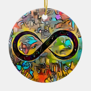 Ornamento De Cerâmica Símbolo Infinity Neurodiversidade de Sensibili