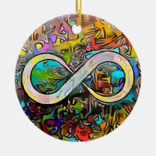 Ornamento De Cerâmica Símbolo Infinity Neurodiversidade de Sensibili