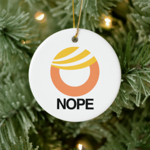 Ornamento De Cerâmica SÍMBOLO TRUMP - NOPE - Design Anti-Trump - - Polit