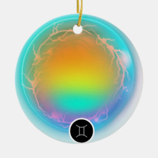 Ornamento De Cerâmica Símbolo Zodiac Moderno Gemini Cita Elemento Ar