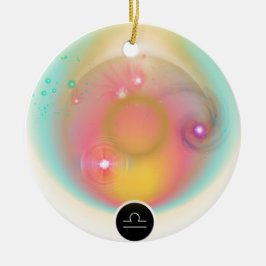 Ornamento De Cerâmica Símbolo Zodiano Moderno Libra Cita Elemento Aéreo