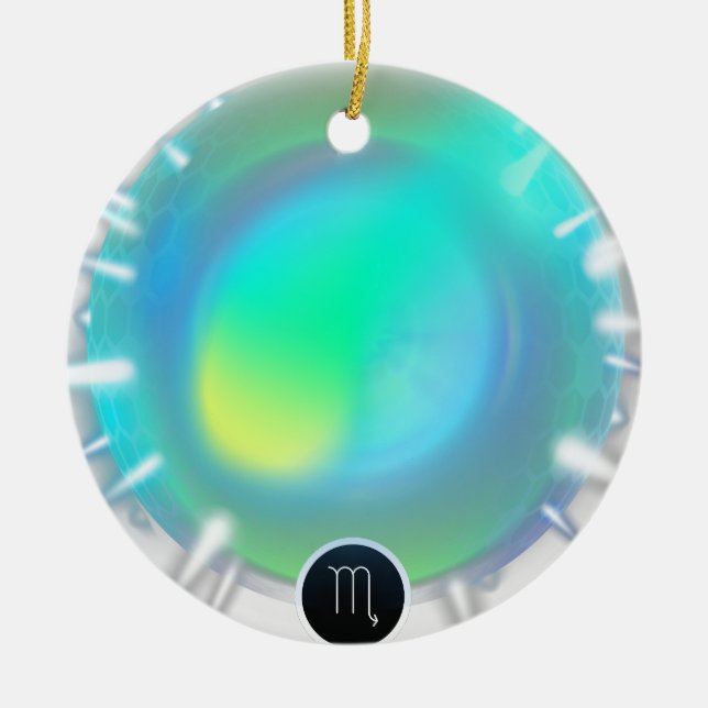 Ornamento De Cerâmica Símbolo Zodiano Moderno Ponteiro Ponteiro Elemento (Frente)