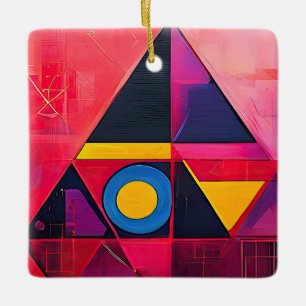 Ornamento De Cerâmica Símbolos Geométricos Abstrato nº 04.