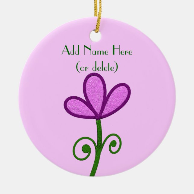 Ornamento De Cerâmica Simple Artistic Flower Ornament (Frente)