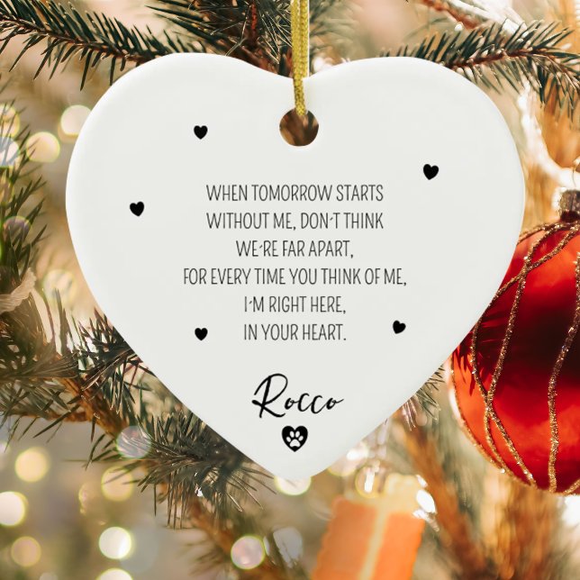 Ornamento De Cerâmica Simple Memorial Pet (Criador carregado)