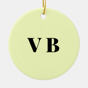 Ornamento De Cerâmica simples cores sólidas pastel personalizado