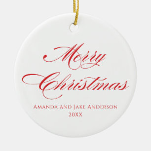 Ornamento De Cerâmica Simples e Moderno Feliz Natal