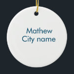 Ornamento De Cerâmica simples letra inicial monograma adicionar sua letr<br><div class="desc">design</div>