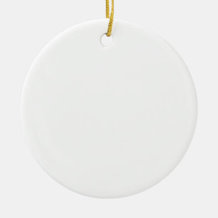 Ornamento De Cerâmica Simplesmente Branco Cor Sólida Personalizar