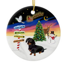 Sinais de Natal - Dachshund Preto-Canela #14