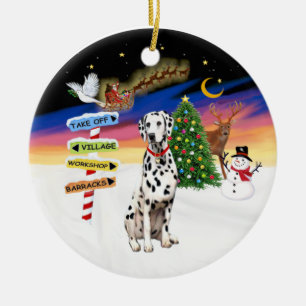 Ornamento De Cerâmica Sinais Xmas - Dalmácia - Colar vermelha