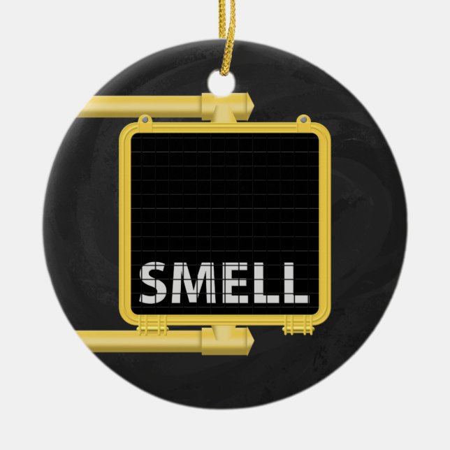 Ornamento De Cerâmica Sinal Crosswalk de Nova Iorque (Frente)