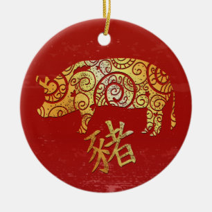 Ornamento De Cerâmica Sinal de constelação do Horoscópio Zodipico Chinês