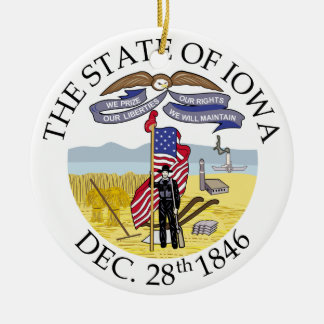Ornamento De Cerâmica Sinal de Iowa