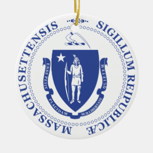 Ornamento De Cerâmica Sinal de Massachusetts