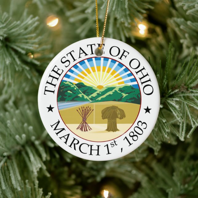 Ornamento De Cerâmica sinal de Ohio (Árvore)