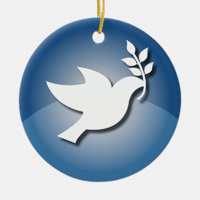 Ornamento De Cerâmica Sinal de paz (Frente)