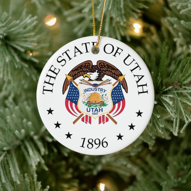 Ornamento De Cerâmica Sinal de Utah (Árvore)