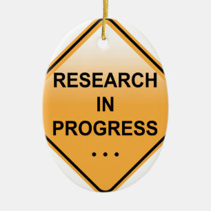 Ornamento De Cerâmica Sinal em andamento da pesquisa