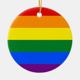 Ornamento De Cerâmica Sinalizador arco-íris (LGBT)