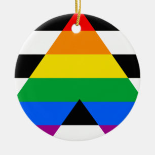 Ornamento De Cerâmica Sinalizador de Ally LGBTQ+