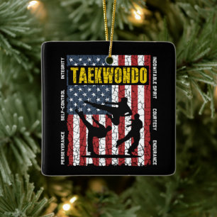 Ornamento De Cerâmica Sinalizador de Artes Marciais Americanas do Autoco
