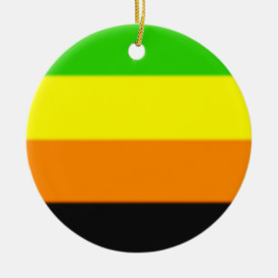 Ornamento De Cerâmica Sinalizador do Orgulho Aromântico de Queda