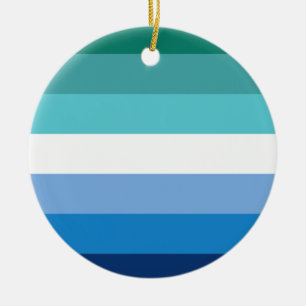 Ornamento De Cerâmica Sinalizador do Orgulho Masculino gay