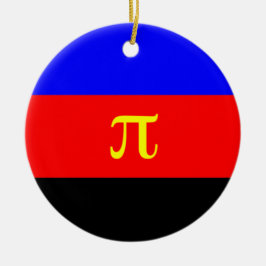 Ornamento De Cerâmica Sinalizador do Orgulho Polimário