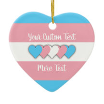 Sinalizador do orgulho transgênero com texto