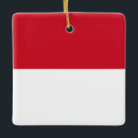 Ornamento De Cerâmica Sinalizador Indonésia (Indonésia)<br><div class="desc">Produtos de Sinalizador Mundial Personalizáveis - Sinta-se livre para adicionar seu próprio texto.</div>