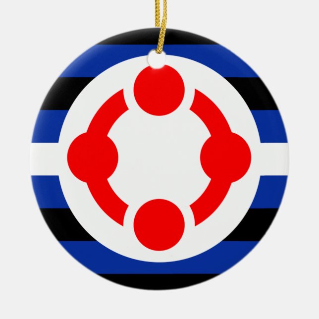 Ornamento De Cerâmica Sinalizador Niche Pride (Original) (Frente)